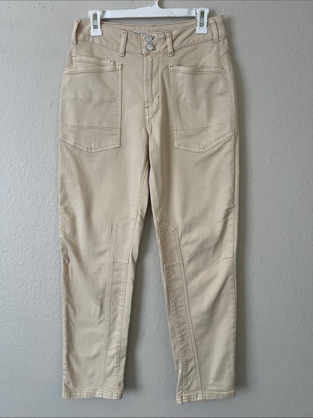 EUC PILCRO Carpenter Utility Pants Cotton Blend Beige Size 27